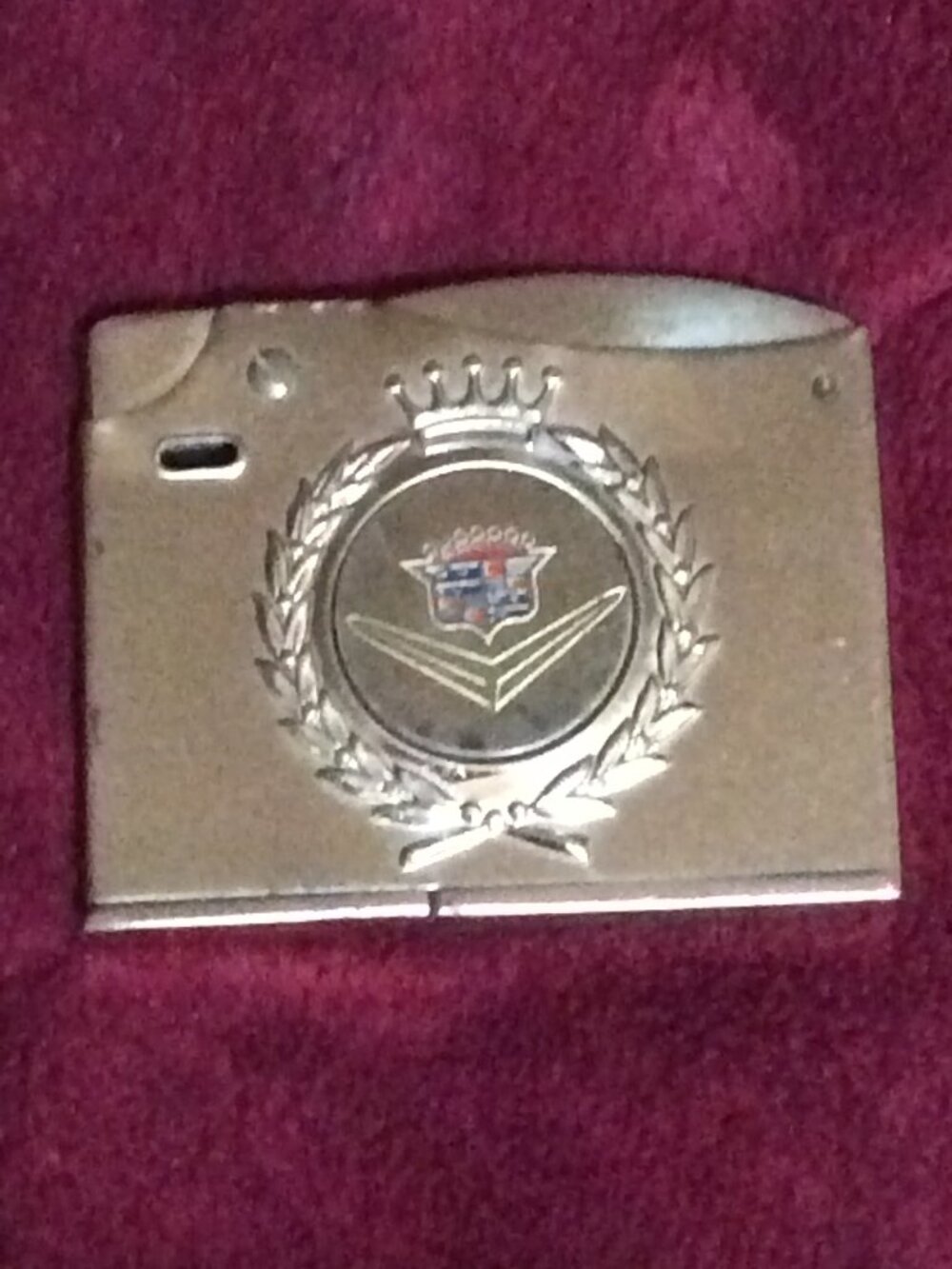 Vintage Gold Plated Elgin American Cadillac Flip-Top Cigarette Lighter